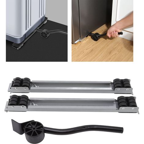 Rouleau à Appareils Extensible Haute Capacité 300KG, 24 Roues Double Rangée Démontable pour Déplacement d'Électroménagers