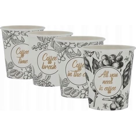 Tutto ciò di cui hai bisogno: bicchieri di carta da 300 ml, 50 pezzi, per bevande calde e fredde. (1/4)