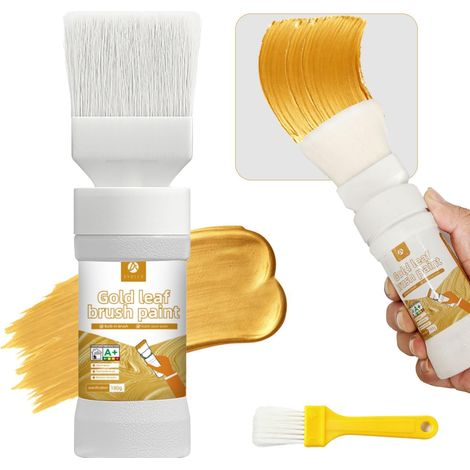 Flüssige Goldfarbe 180 ml (6,35 fl oz), dauerhafte Goldbeschichtung für Kunst, Leinwandmalerei, Holzdekoration und Tonarbeiten.