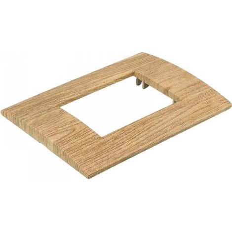 Placca Plastica Quadrata MBL 3M Legno Chiaro Compatibile Bticino Living BLN89304