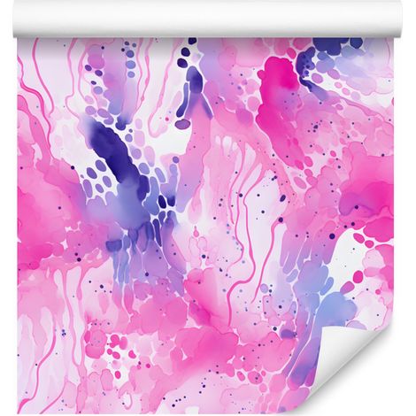 Papier peint rose, violet et lavande pour salon et chambre 50x1000 cm (1/5)