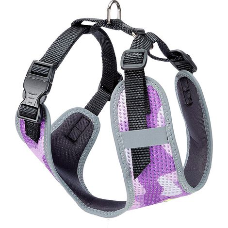 Ferplast NIKITA P FASHION Pettorina tecnica in nylon traspirante per cani. Cuciture riflettenti. In varie misure e colori.. Variante M - Misure: A: 30-43 cm B: 38-55 cm 15 mm - Viola
