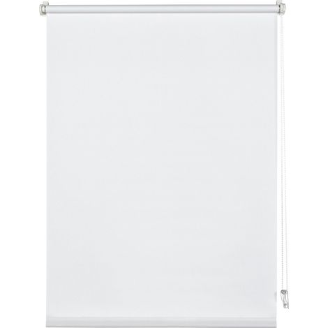Deco Company 23-1017 Tapparella a Rullo a Morsetto o Adesiva, Tessuto, Bianco, 60 x 150 cm