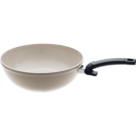 Fissler Ceratal - Pentola Wok in alluminio (diametro 30 cm, 5,2 l), padella in ceramica con rivestimento antiaderente, bordo alto, senza PFAS/PTFE, Made in Germany, compatibile induzione (1/5)