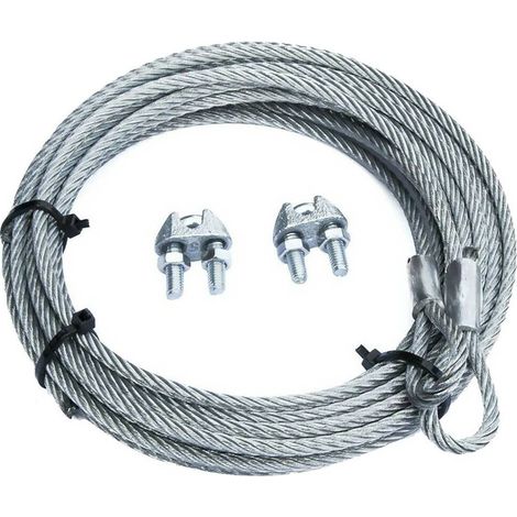 FUNE ACCIAIO ZINCATO PRETAGLIATA GANCIO ASOLA mm 4 x 2,5 mt