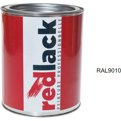 Pot 1L Peinture – RAL 9010 – Blanc pur – Satiné – multisupport – Redlack