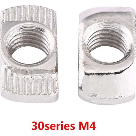 Écrou à tête marteau à rainure en T, fixation en acier au carbone nickelé pour profilé en aluminium (EU30 M415,58) (1/2)