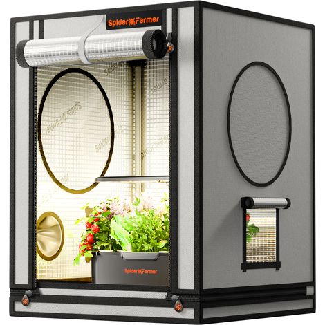 Spider Farmer Indoor Grow Tent 60x60x80cm Growzelt High Reflective 2000D Garden
