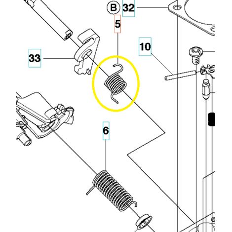 RESSORT 502078601 ORIGINAL HUSQVARNA