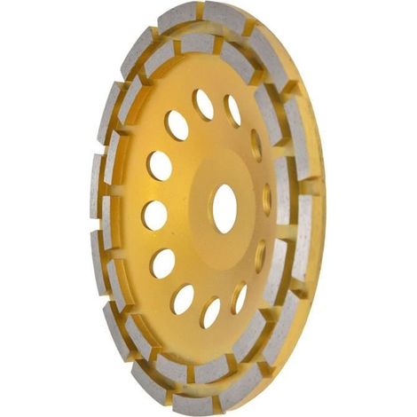 Meule diamantée double rangée 180 mm pour béton et marbre - Coupe rapide (1/4)