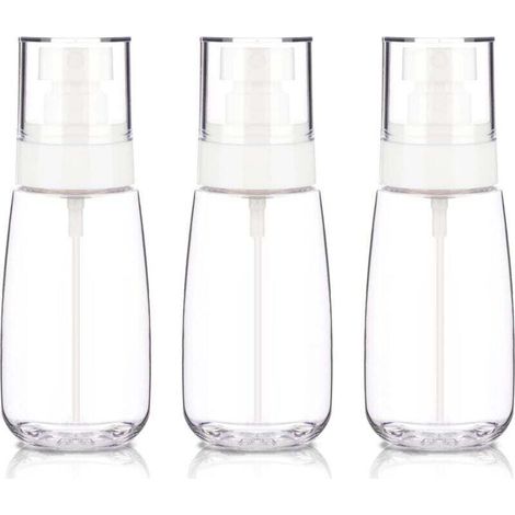 Lot de 3 Vaporisateurs de Voyage 100 ml Vides Mini Flacons Plastique Brume Fine (1/4)