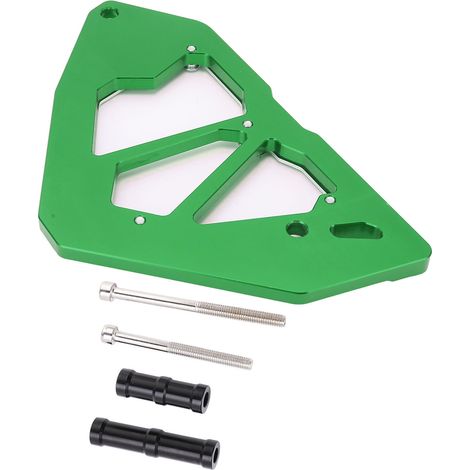 Carter avant de chaîne CNC en alliage d'aluminium, protection moteur de remplacement pour Z250 Z300 Ninja 250 300 2013-2017, Vert (1/5)