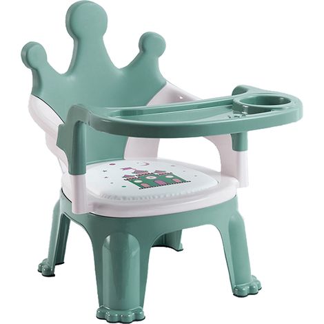 Siège rehausseur bébé, chaise haute amovible avec son, motif dessin animé, bleu, pour la maison et la maternelle (1/5)