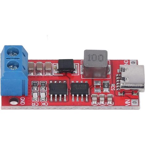 Lithium-Batterie-Boost-Modul mit Typ-C-Schnittstelle, Aufwärtswandler zum Schutz, DC 3–6 V, 2 A