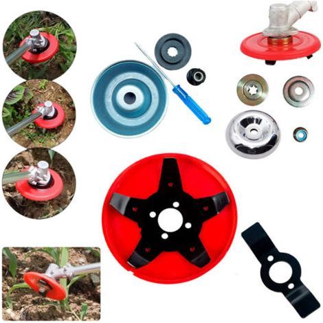 Weeding Blades, Weeding Disc, Brushcutter Head, Weeding Plate for Lawnmower, Universal Replacement Weeding Head, Multifunctional Weeding Plate for the (1/5)