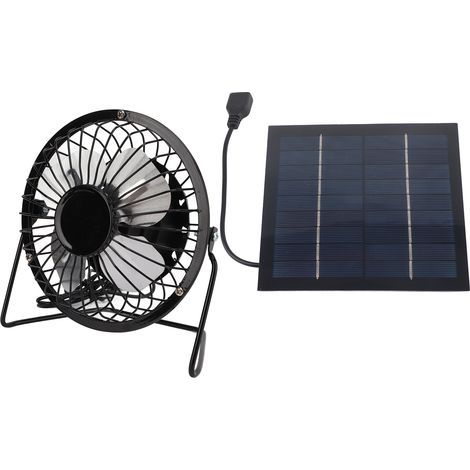 Ventilateur USB Solaire 5W Mini avec Batterie Portable pour Bureau, Maison et Extérieur (1/5)