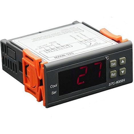 Thermostat de contrôle de température pour machine à produits de la mer STC-8000H, armoire frigorifique avec alarme de surchauffe, 220 V (1/5)