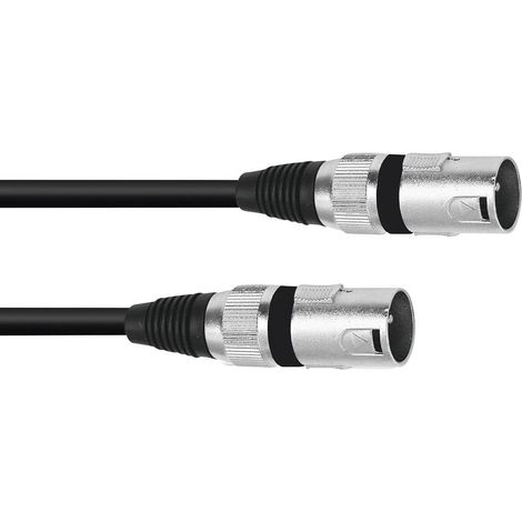 Omnitronic 3022075A XLR Câble adaptateur [1x XLR mâle 3 pôles - 1x XLR mâle 3 pôles] 0.20 m noir