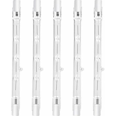 100W 118mm R7s Dimmbare Halogen-Stiftlampe Warmweiß 2800K R7s Linearer Strahler AC220-240V für Heim-, Arbeits- usw. Beleuchtung (5 Stück)