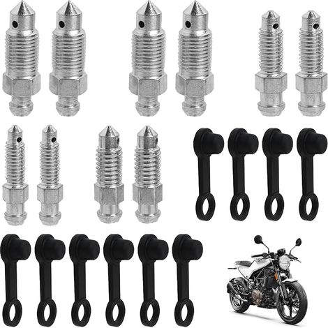 Lot de 20 vis creuses de purge pour moto et vélo – Avec vis M6/M7/M8/M10/M10 pour étrier de frein Pour étrier de frein, maître-cylindre de frein (1/5)