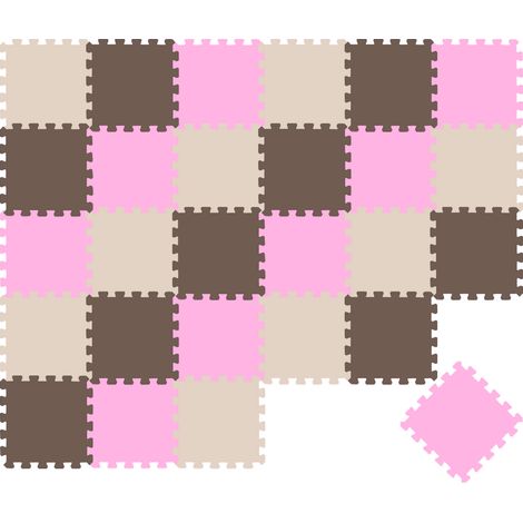 27 Teile Baby Kinder Puzzlematte ab Null - 30x30 Puzzle Spielmatte Krabbelmatte