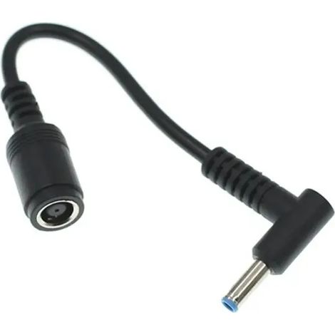 90 Degree 7.4x5.0mm Female to 4.5x3.0mm Male Tip Power Adapter Converter Cable for HP Dell Laptop (1/5)