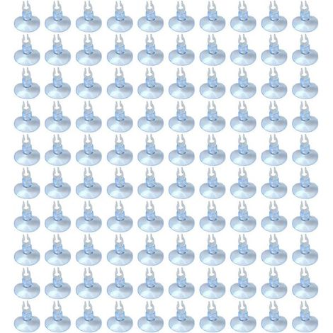 Supports à ventouses pour aquarium, clips de fixation pour tuyau, organisation d'aquarium, design transparent, lot de 100 (1/5)