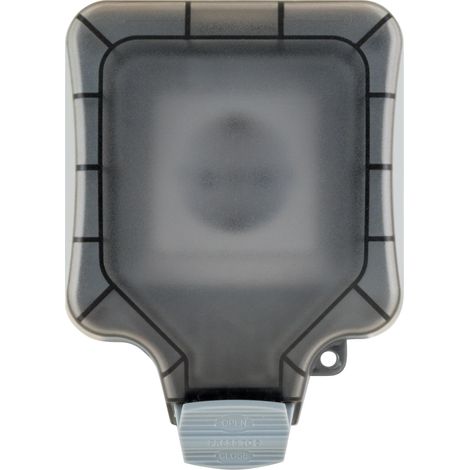 SCHWAIGER SOAD0100 PRISE EXTÉRIEURE EN SAILLIE AVEC COUVERCLE DE PROTECTION CONTRE LES INTEMPÉRIES IP66 FICHE COUDÉE FERMETURE À