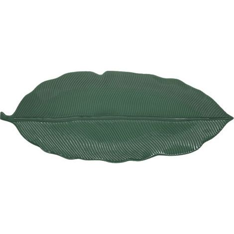 Coffret Plat De Service Feuille En Porc. 47x19 Tropical Leaves Green - Pozzi Milano Spa (1/2)