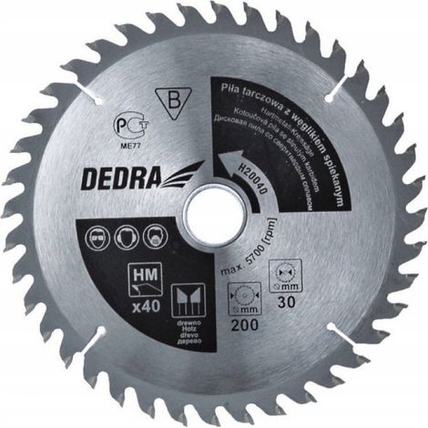 Lame de scie circulaire Dedra h30540 305 mm 40 dents carbure