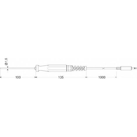 Greisinger GTF 175/1.6 Tauchfühler -70 bis 200 °C Fühler-Typ Pt1000