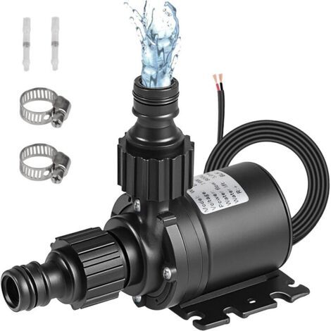 Pompe a Eau 12V DC, Mini Pompe à Eau Submersible 800L/H Max.5M, Mini Pompe submersible Sans Balai, Petite Pompe Aquarium, Pompes a Eau Ultra Silencieuse pour Aquarium Système de Circulation Eau