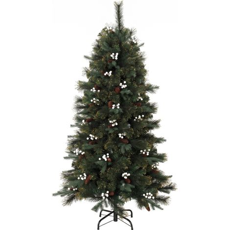 HOMCOM 5ft Artificial Christmas Tree with 490 Branch Tips for Holiday Decor (1/5)