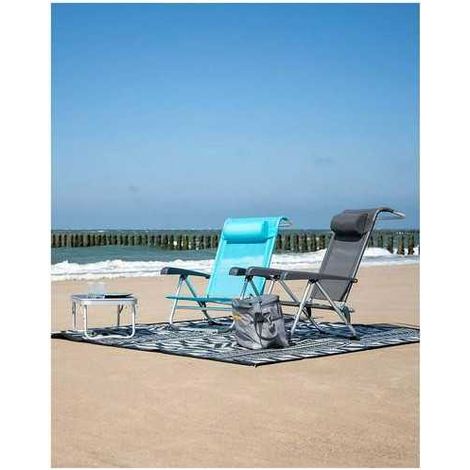Silla de playa saint-tropez con almohada gris BOGAERT