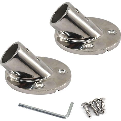 Lot de 2 supports de fixation pour balustrade de bateau en acier inoxydable 316 45° (1/5)