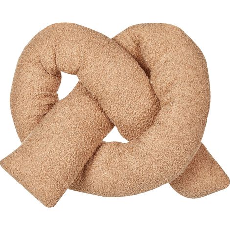 Throw Cushion GLADIOLUS Boucle 172 x 14 cm Light Brown Solid (1/5)