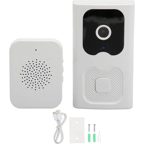 Intelligente, drahtlose Video-Türklingel mit Fernbedienung, Smartphone-Fernüberwachung, HD-Nachtsicht, Gegensprechanlage und WLAN-Anbindung