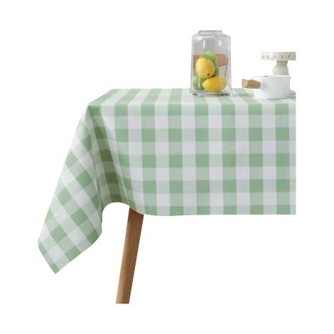 ITALIENISCHE GRÜNE KARIERTE TISCHDECKE 140x140cm ITALIENISCHE PARISER KARIERTE WEISSGRÜNE