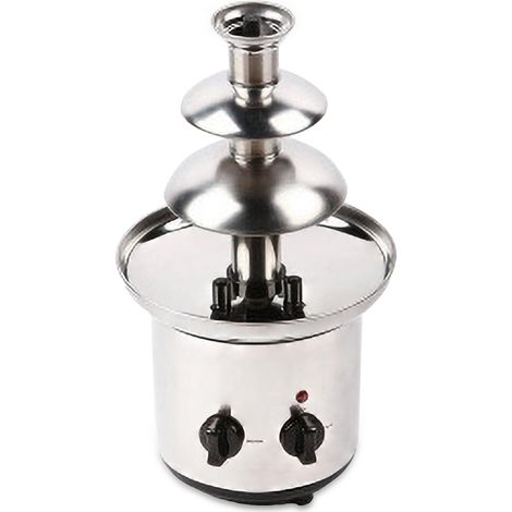 Fontaine à chocolat électrique à 3 étages en acier inoxydable, appareil à fondue pour fêtes et cafés, prise européenne 220 V (1/5)
