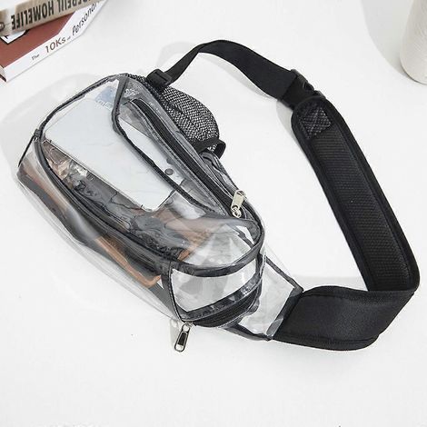 Transparente Umhängetasche, Stadiontaugliche transparente Tasche, Transparenter Brustrucksack für Wanderungen, Stadionbesuche oder Konzerte, Transparenter Schulter-Crossbody-Rucksack, Brusttasche