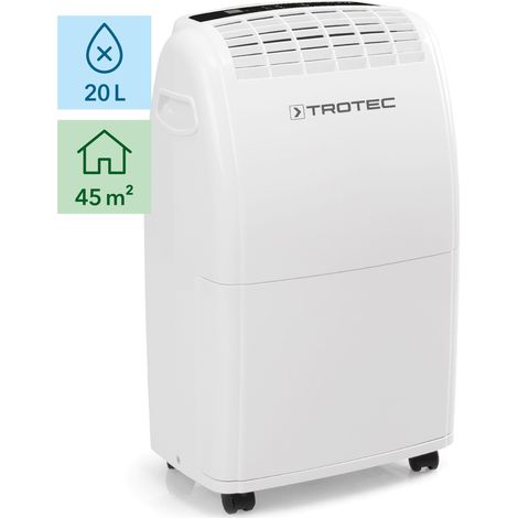 TROTEC Raumentfeuchter elektrisch TTK 75 E – Leistung 20 L/Tag – Fläche 45 m² / 110 m³ – Entfeuchtungsgerät mit Autoabschaltung (1/5)
