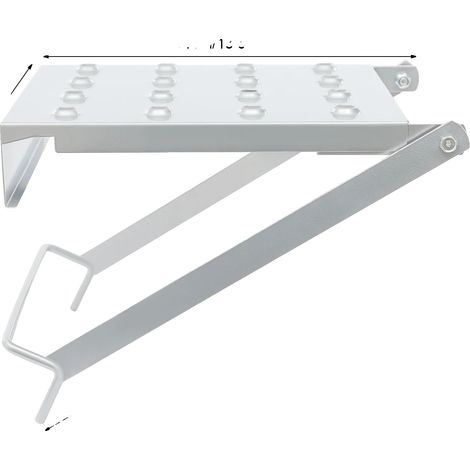 Leitermontierte Arbeitsbühne, robuste Konstruktion, hohe Stabilität, Silber (1/2)