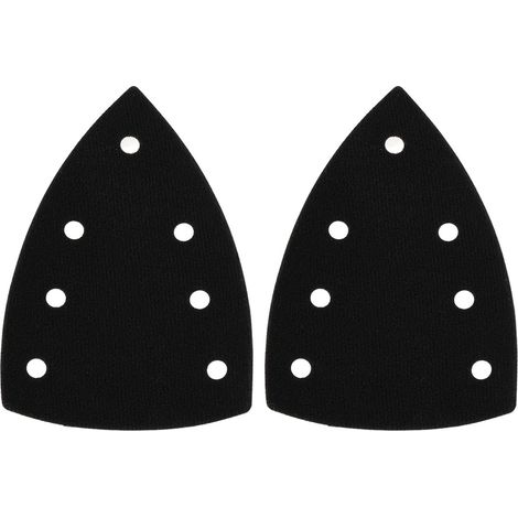 Lot de 2 Patins de Ponçage Auto-adhésifs Triangulaires à 7 Trous (100 X 150 X 150 Mm) Compatible avec Ponceuses Triangulaires (1/5)