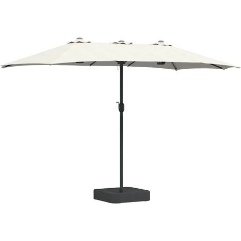 Parasol de jardin,Parasol d'extérieur Couleur sable 385 x 209 x 244 cm tissu CFW69574 (1/5)