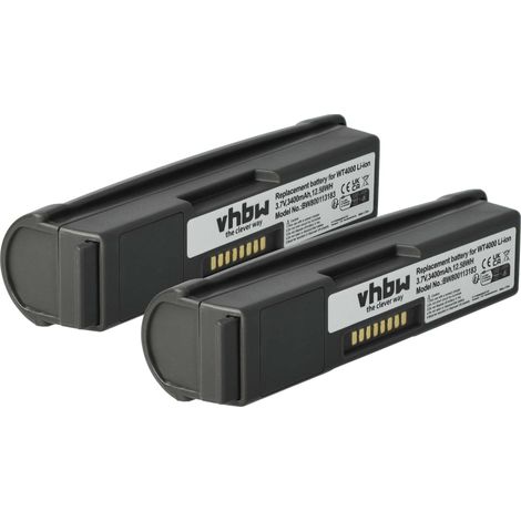 vhbw 2x Akku Ersatz für Symbol 55-000166-01, 82-90005-03, 82-90005-05 für Barcodescanner POS (3400 mAh, 3,7 V, Li-Ion)