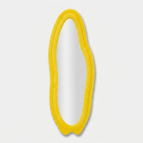 Miroir mural chanelé jaune cm 60x4x160 (1/5)