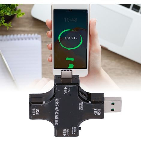 J7-C USB-Ladetester, Voltmeter, Amperemeter, Schnellladeleistungstester, Typ-C-Entladeleistungsmessgerät. (1/5)