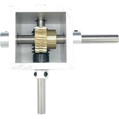 Réducteur d'engrena à vis sans fin, arbre 6/8MM, engrena 20T, dispositif d'angle droit à 90 degrés, rapport de réduction 1:10 1:20(1 Ratio 20,6-6MM shaft) (1/4)