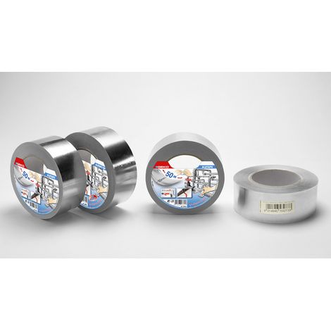 GEKO Aluminiumklebeband “Alutape”, 50mm x 50m, 30 Mikrometer dick, mit Acrylkleber
