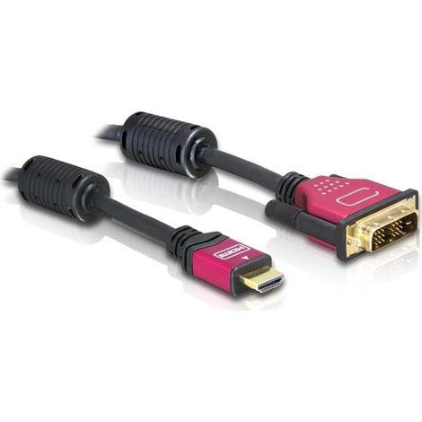 DeLOCK HDMI - DVI Cable 5.0m 5 m DVI-D Negro